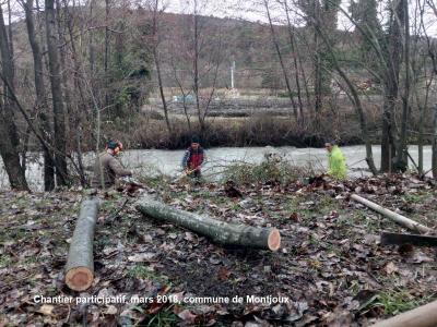 Chantier participatif Montjoux mars 2018 Aire du Lez