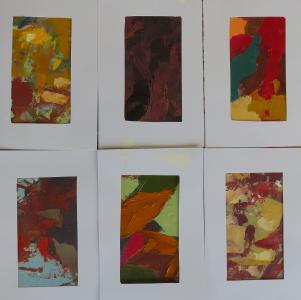 05 Annie Etudes de couleurs d'automne huile